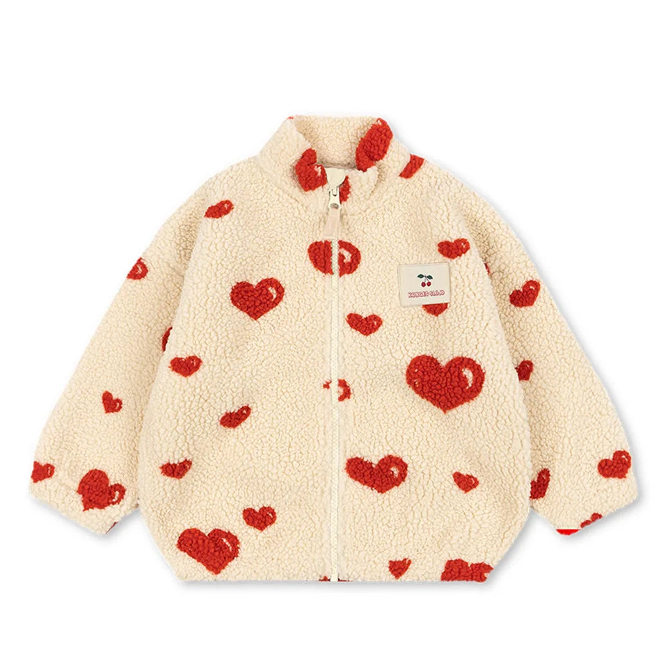 2026 KS Winter Baby Boys Lambswool Cherry Jackets Autumn Kid