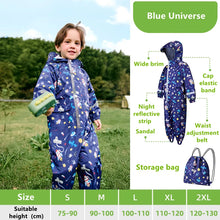Load image into Gallery viewer, Camouflage Print Kids Raincoat With Visor Hood Reflective St