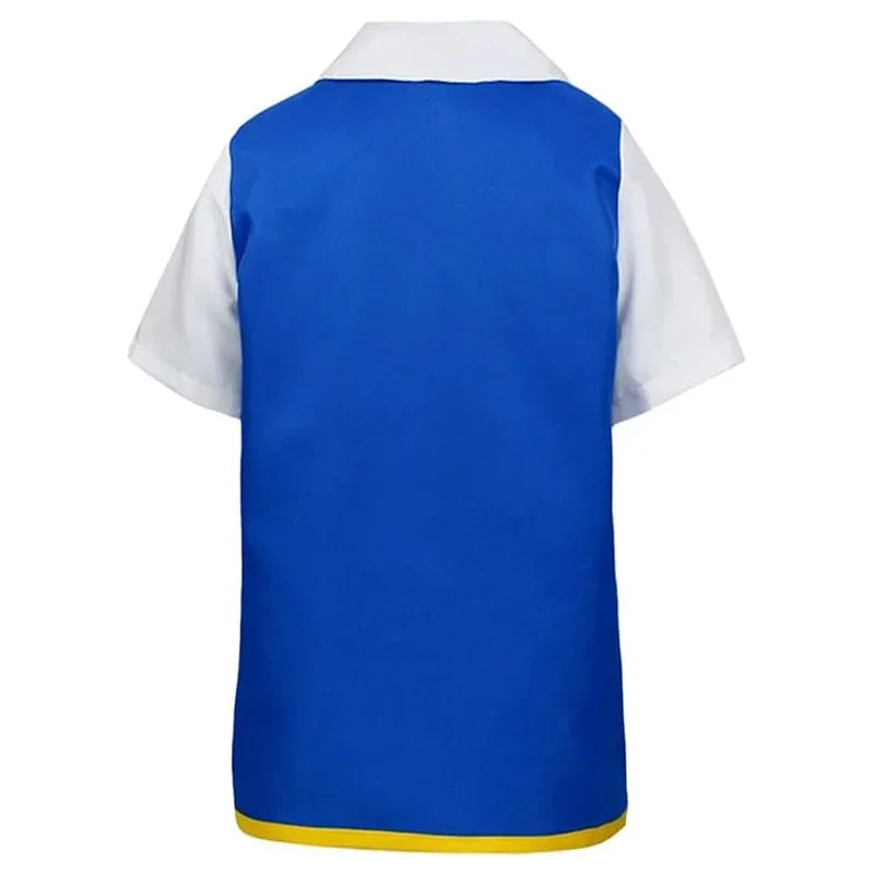 Men Anime Trainer Cosplay Costume Boys Ash Ketchum Adult for