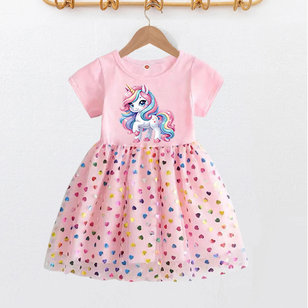 2026 Kids Clothes Summer Girls Dress Short sleeves Princess