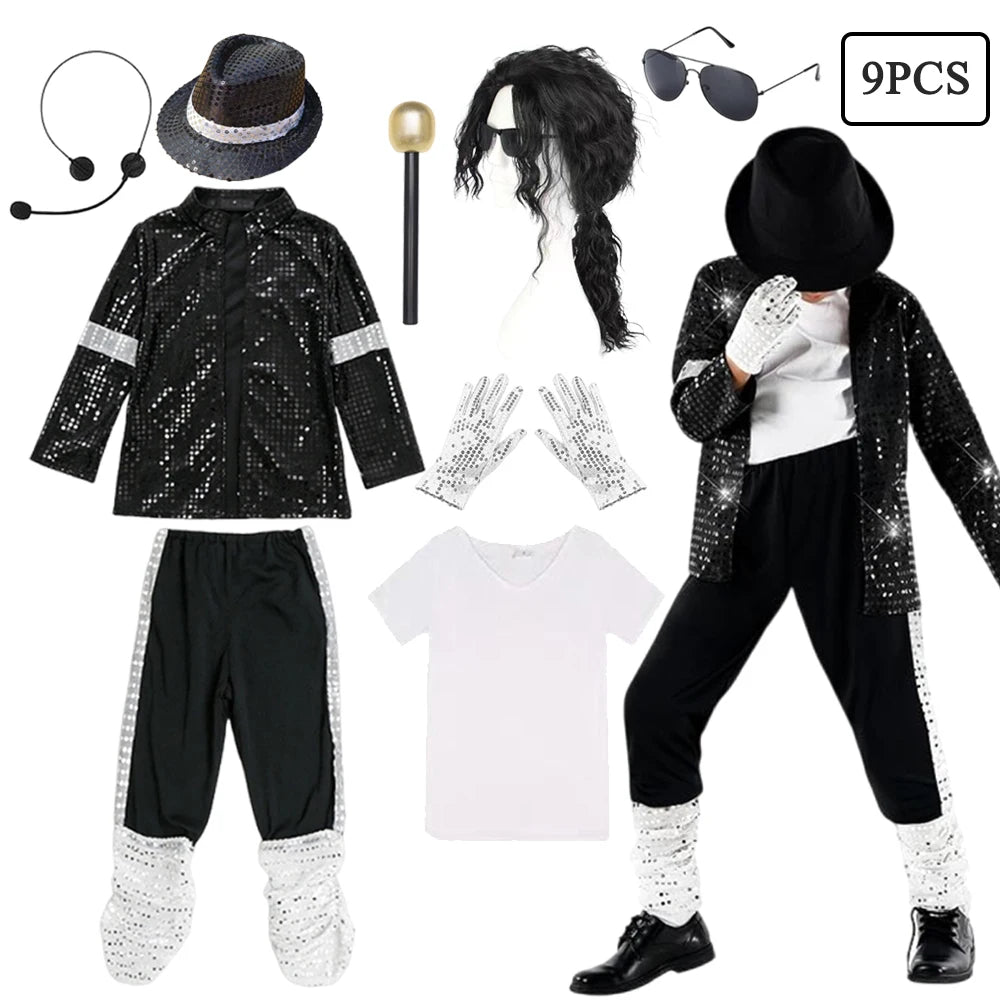 Kids Halloween Cosplay Outfit Boys Dance Show Performance Pa