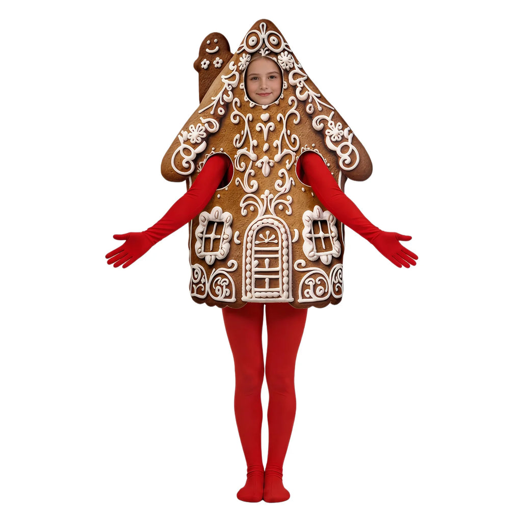 Christmas Gingerbread Santa Stage Performance Costume Ginger