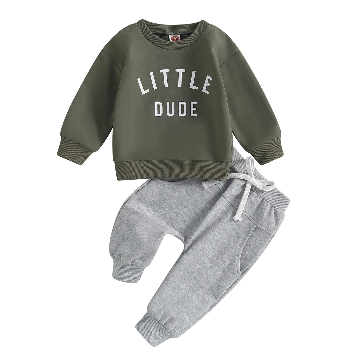 Letter Print Sweatshirt & Joggers Set