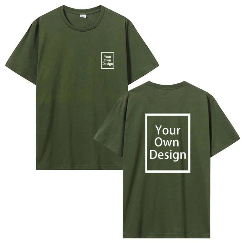 Custom Cotton Customized Print Short Sleeve T Shirt Summer T
