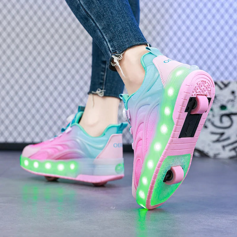 LED Light-Up Roller Skate Shoes