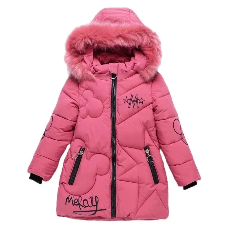 Girls Hooded Winter Coat | Waterproof Warm Jacket 3-12Y