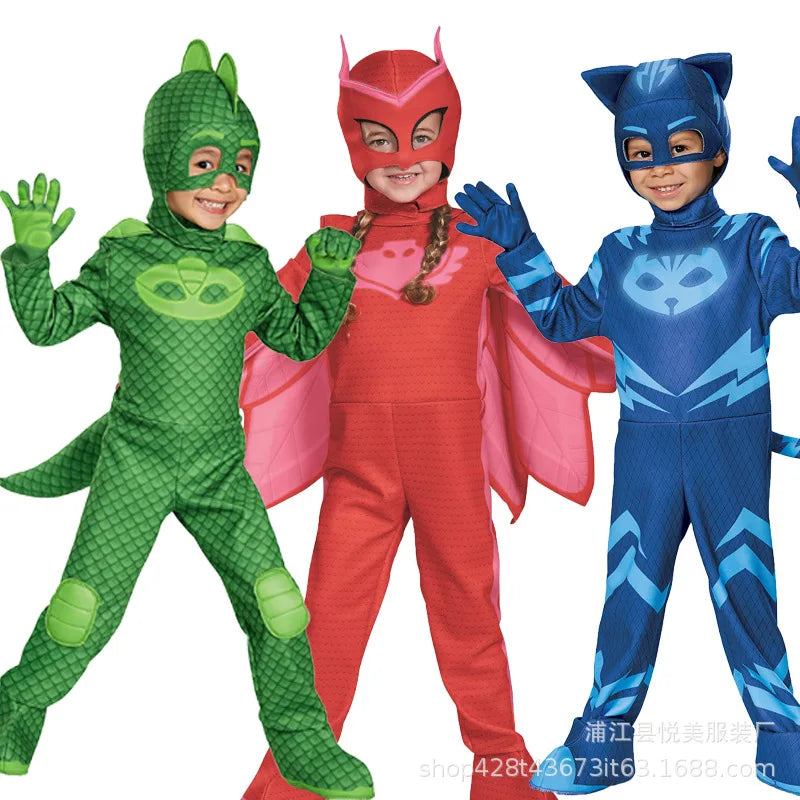 cosplay Blue Pajama Boys Girls Anime Hero Costume with Mask