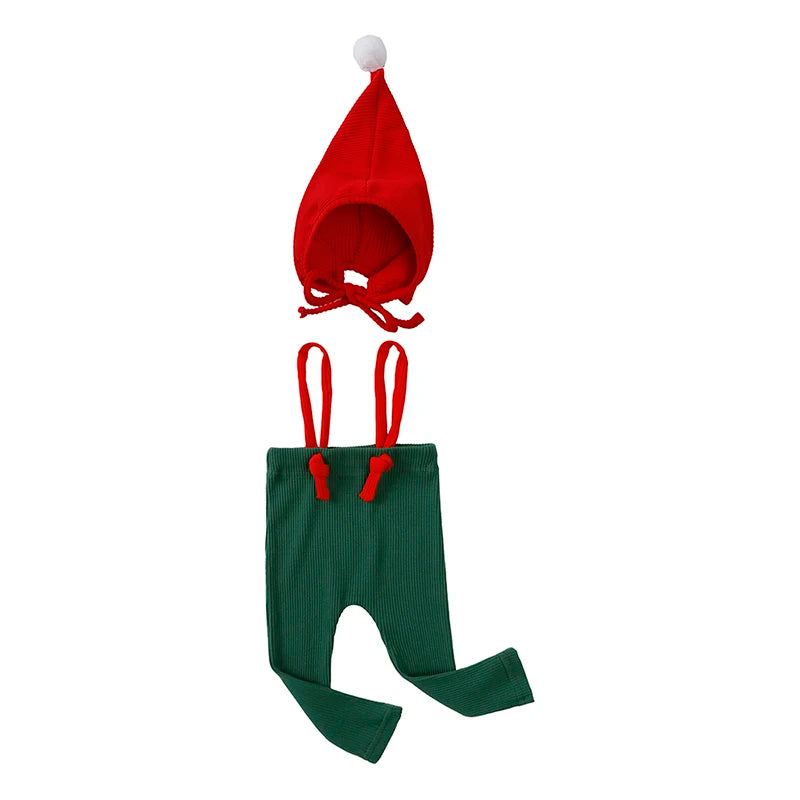 Baby Christmas Knit Outfit with Hat