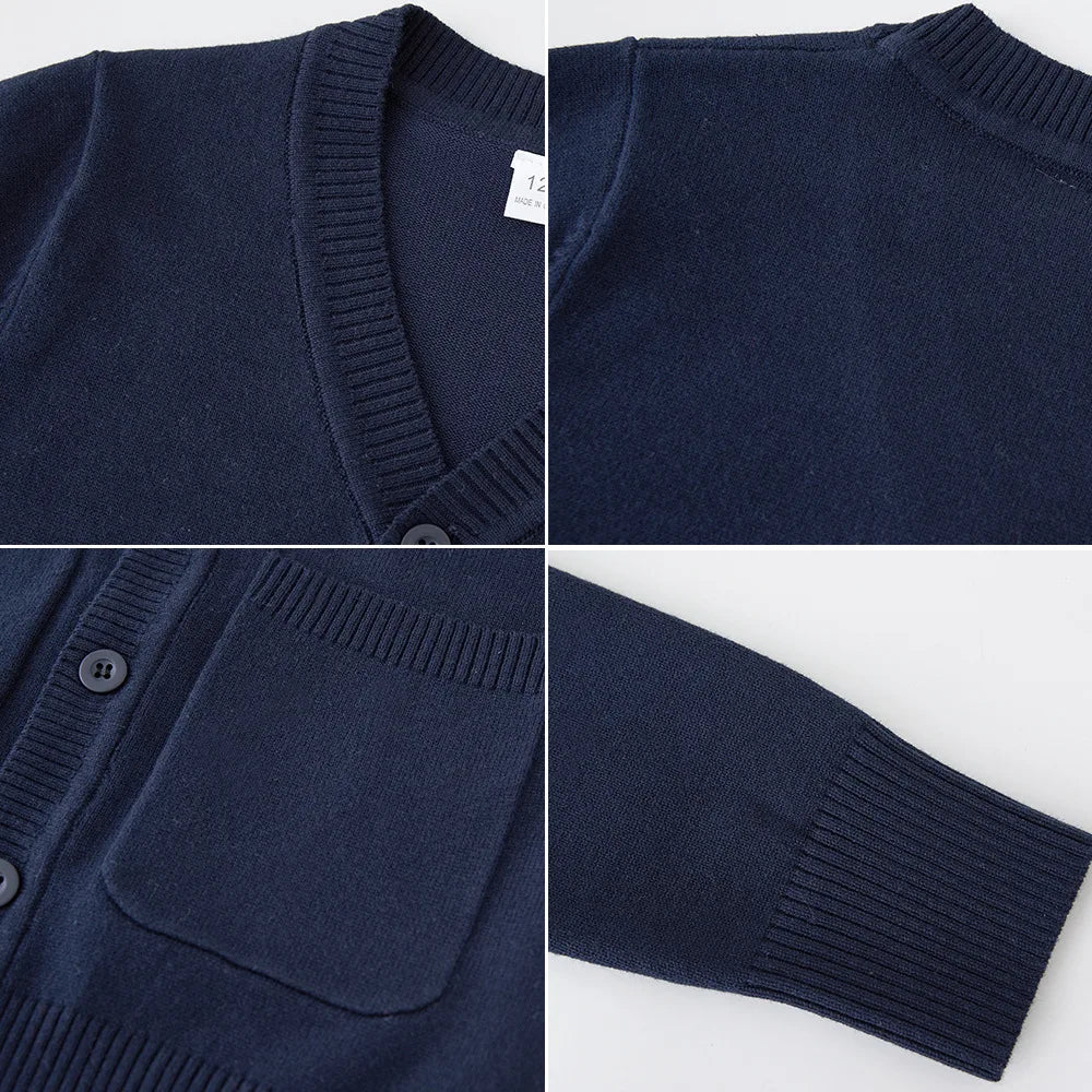 3 to 13 Years Navy Blue Sweater For Boys Children Outerwear