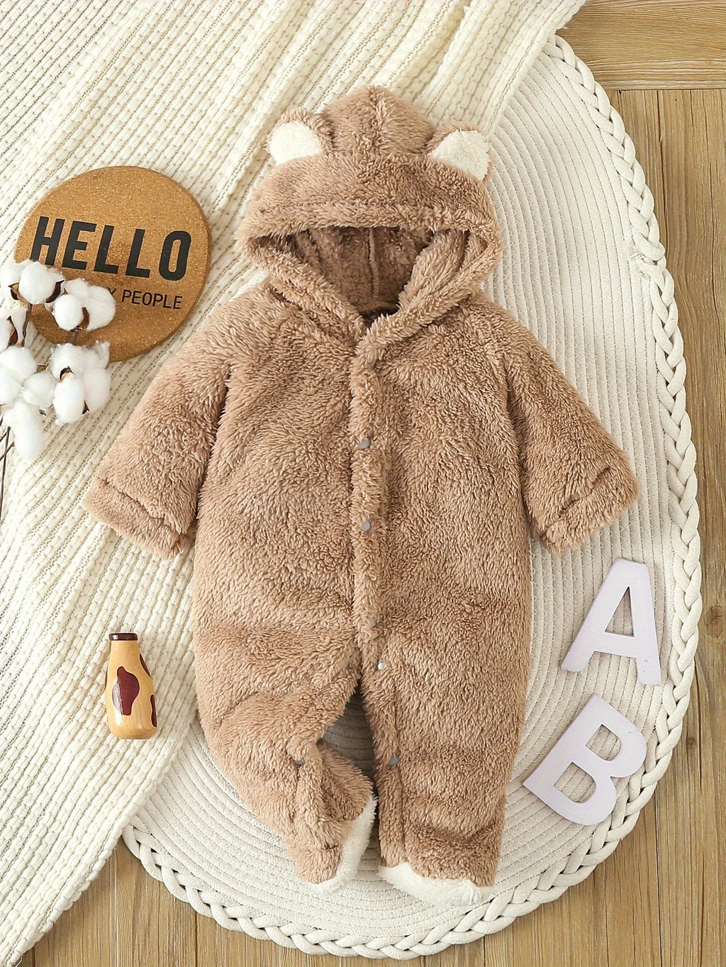 Newborn Baby Rompers Spring Autumn Warm Fleece Baby Boys Cos