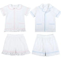 Ruffkids Summer Kids Pajamas Cotton Seersucker Sibling Match