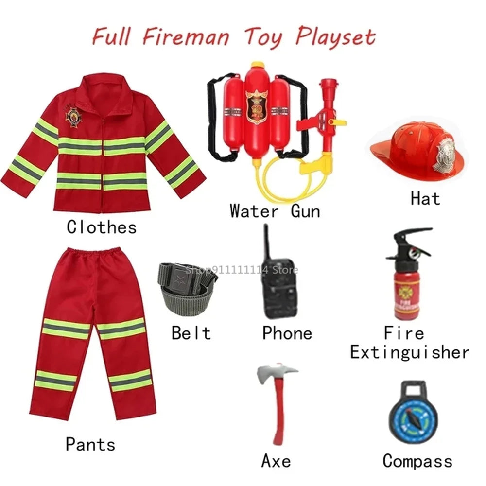 Kids Firefighter Uniform Costume