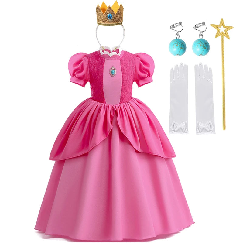 Peach Princess Ball Gown Costume Dress