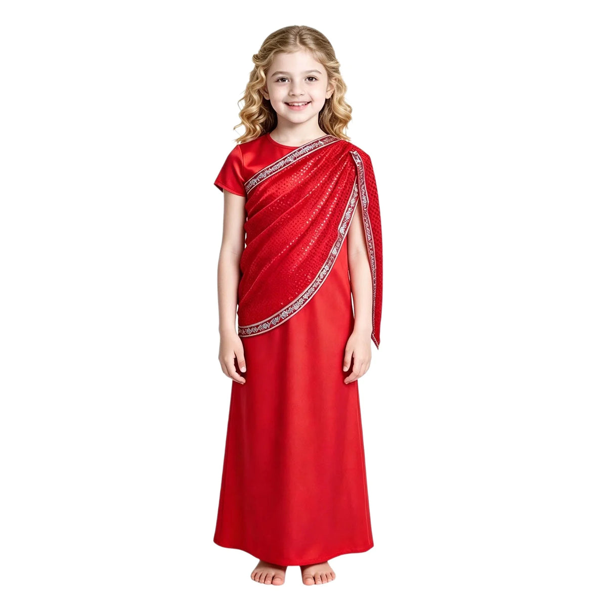 Girls' Indian Traditional Dress – Red