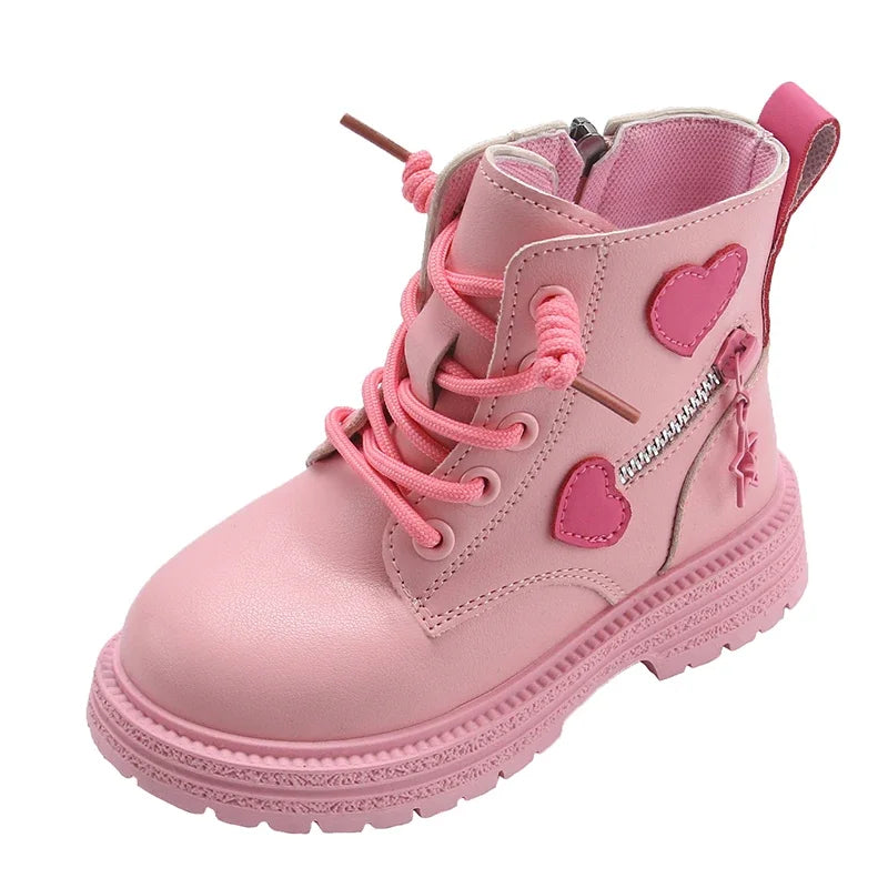 Girls Boots Kids Rubber Boots Cool Girl Autumn and Winter Co