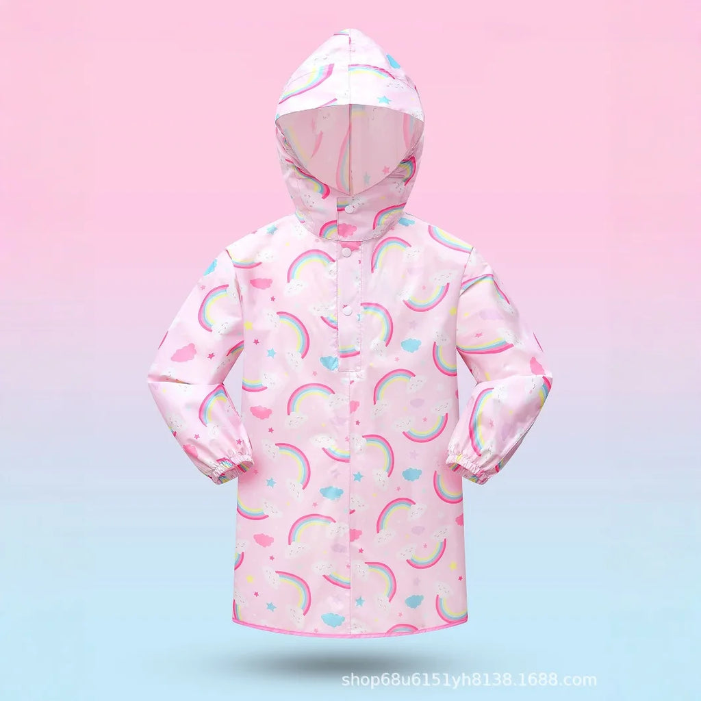Cute Kids Raincoat - Lightweight & Breathable, Cartoon Car P