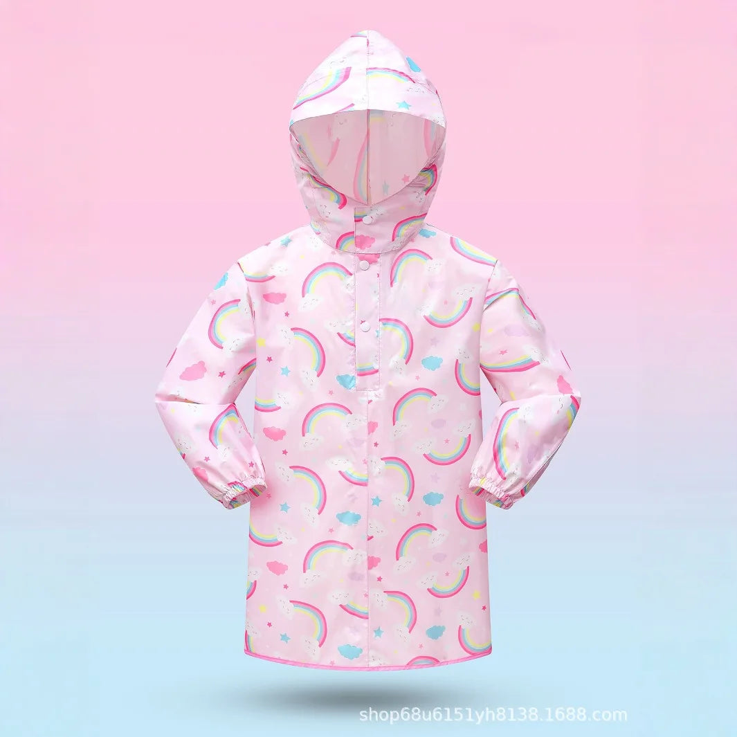 Cute Kids Raincoat - Lightweight & Breathable, Cartoon Car P
