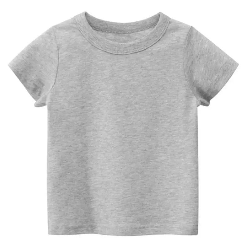 Kids Solid T Shirt Tops for Child Boys Girls Baby Toddler Bl