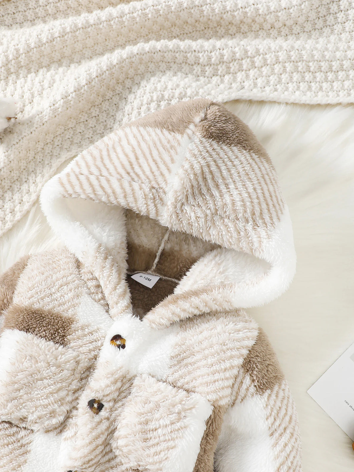Cosy Plaid Hooded Romper | Baby 3-24 Months