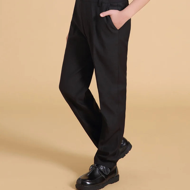New Fall Teenage Pants School Uniform Cotton Solid Color Sui