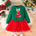 2026 Girl's Christmas Dresses Festival Green Tree Princess P