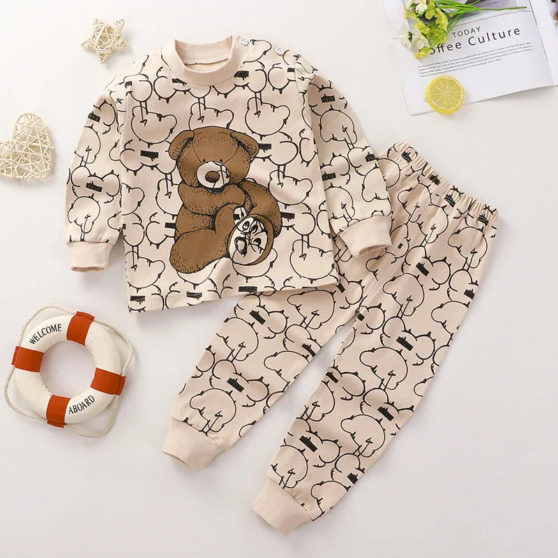 Baby Cotton Home Clothes Children's Class Suit Boys Girls Pa