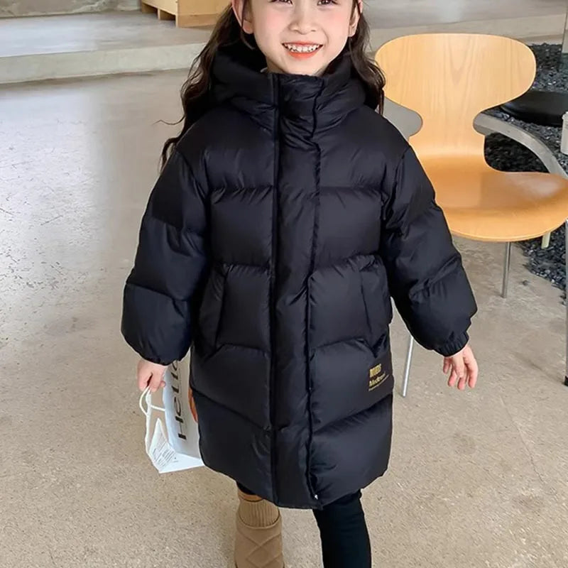 -30℃ Kids Winter Girls Padded Jackets Thick Warm Waterproof