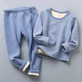 Striped Plush Pyjama Set | Cosy Winter Warmth