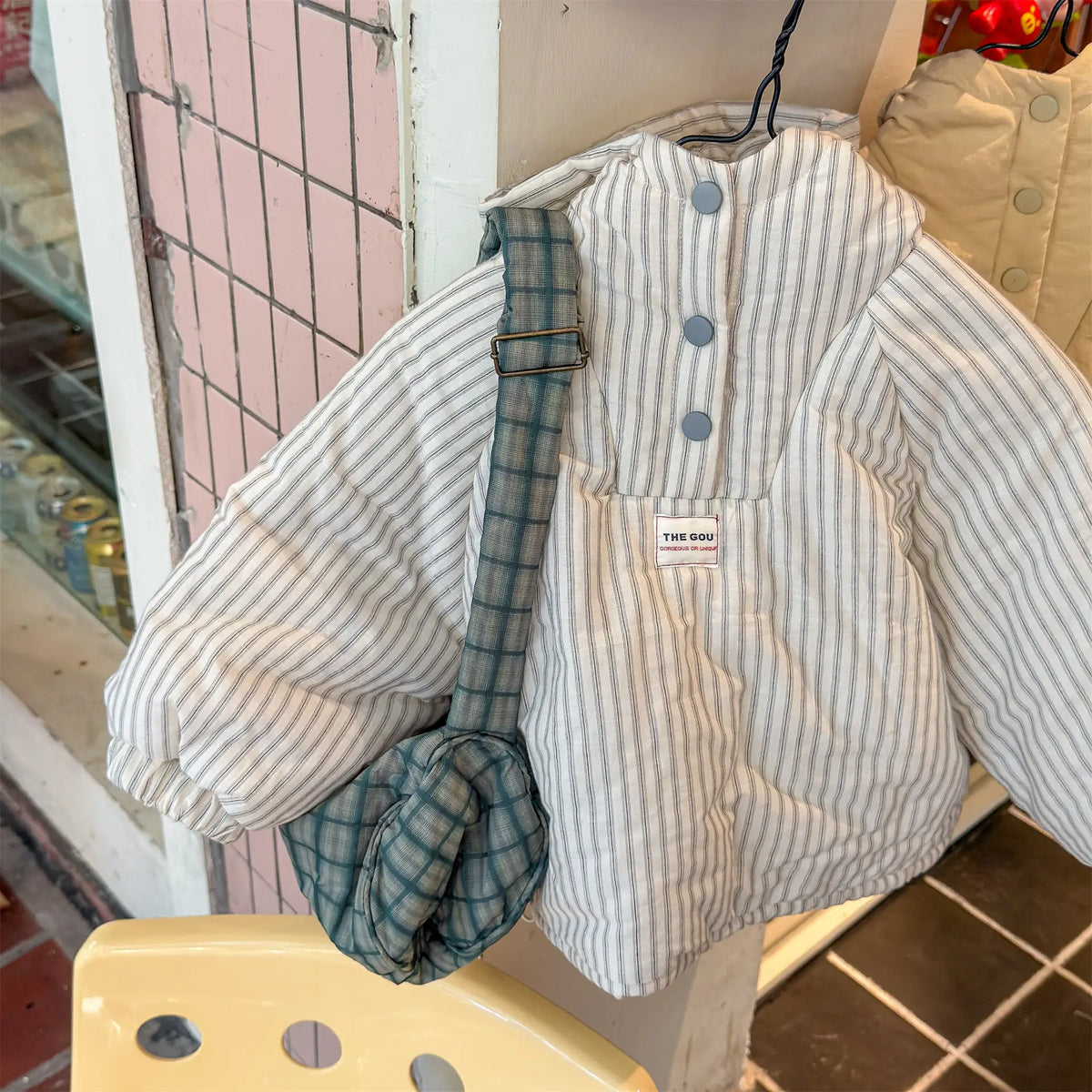 Striped Padded Winter Coat for Toddlers
