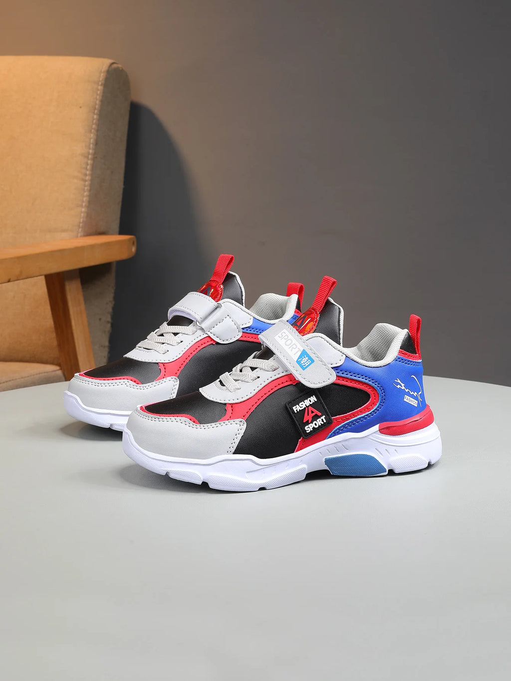 Boys' Leather Sports Shoes – Autumn/Winter