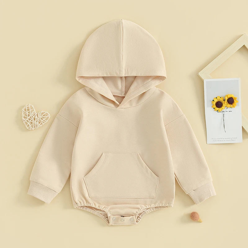 Cosy Hooded Baby Romper – Newborn to 2 Years