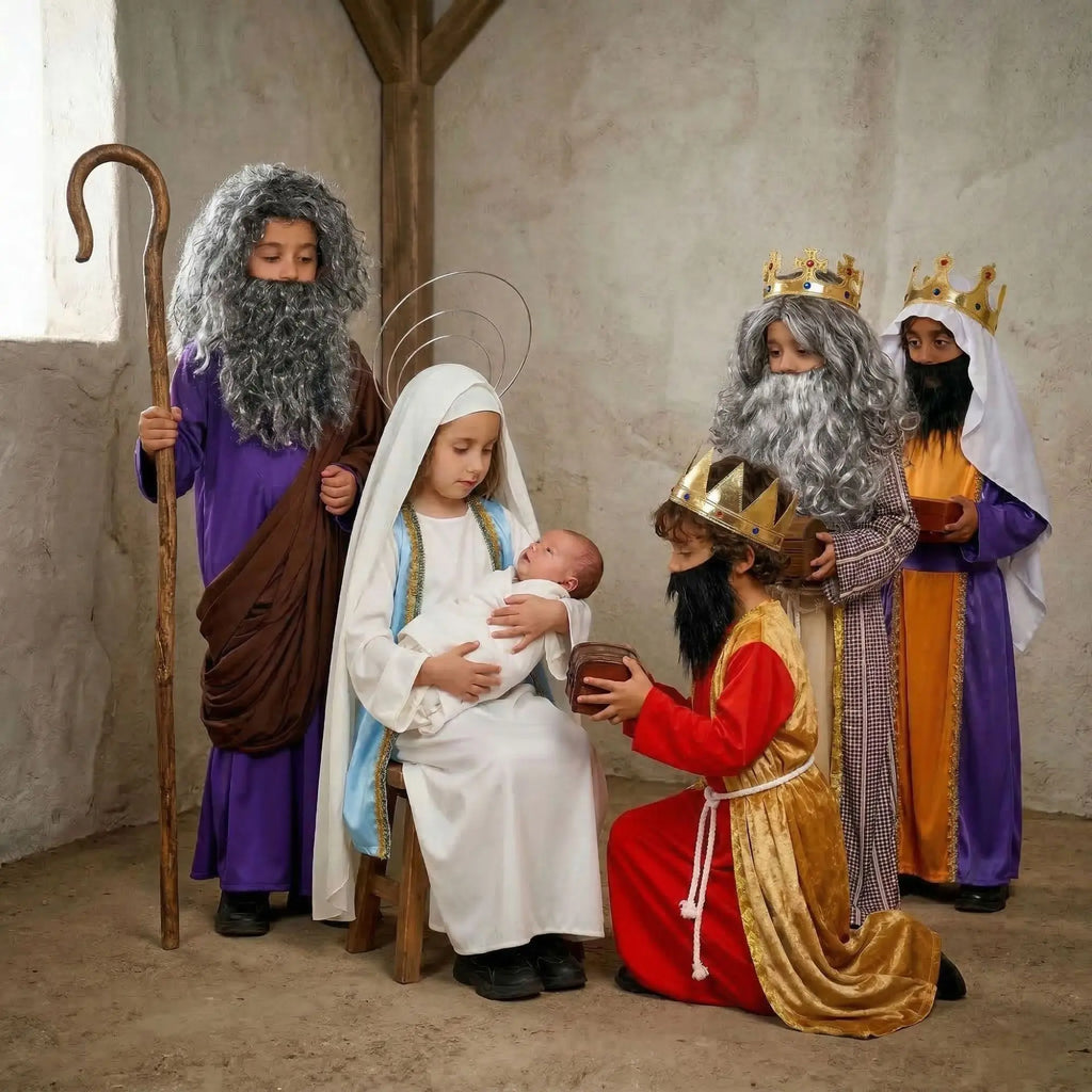 Shepherd King Fancy Dress Robe & Crown Set