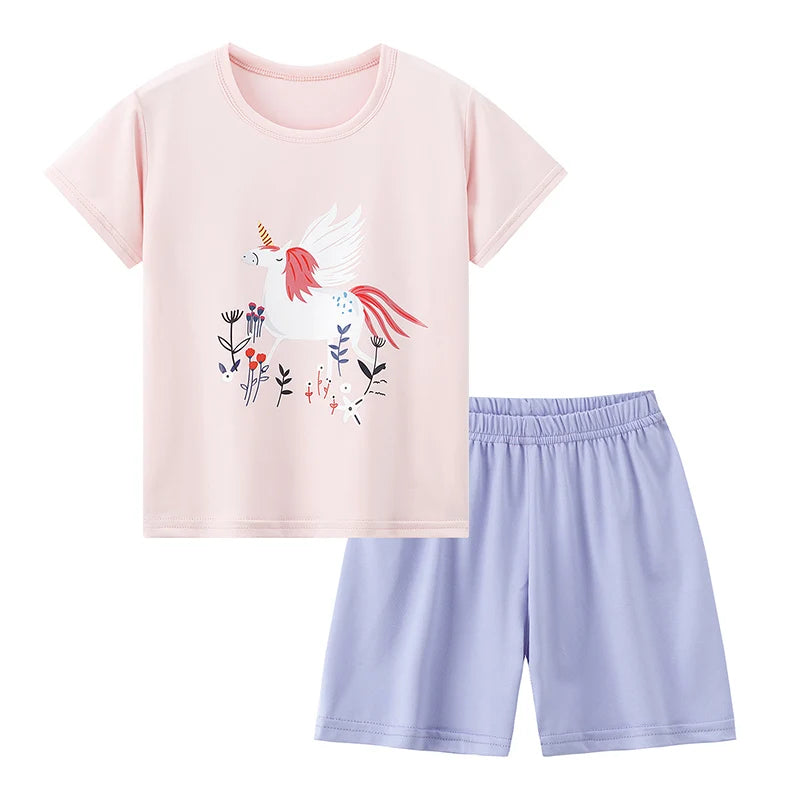 2-Piece Summer Children's Comfortable and Versatile Cute Sho
