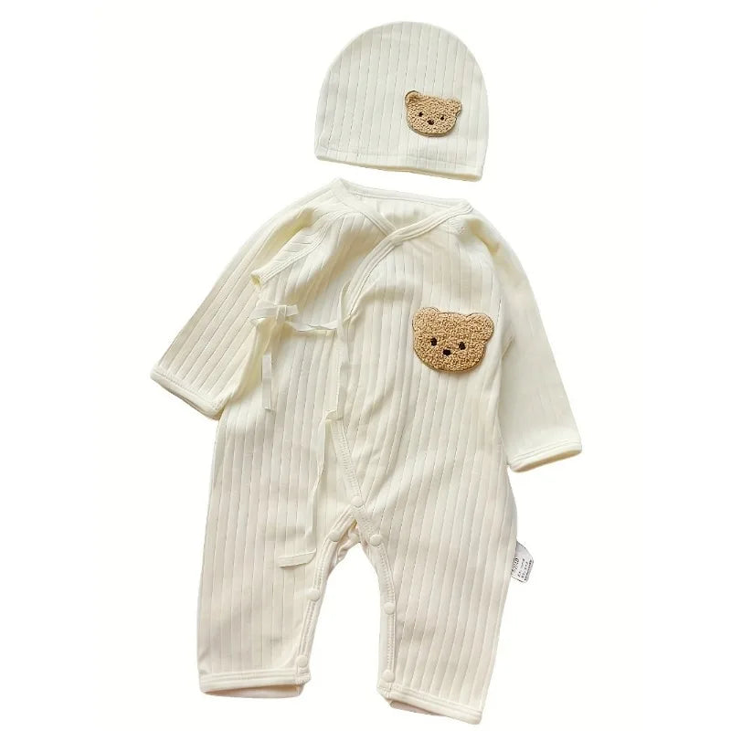 Cute Bear Baby Romper with Hat