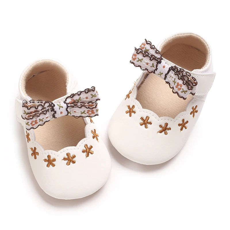 0-1Year Baby Shoes Infant Pre-Walker Shoes Girls Princess Bo