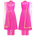Girls' Indian Salwar Kameez with Metallic Print
