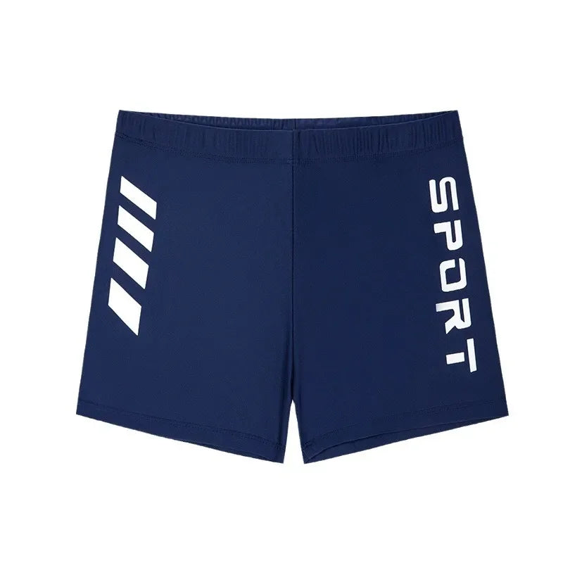 Professional Children's Swimming Trunks Unique Letter Print