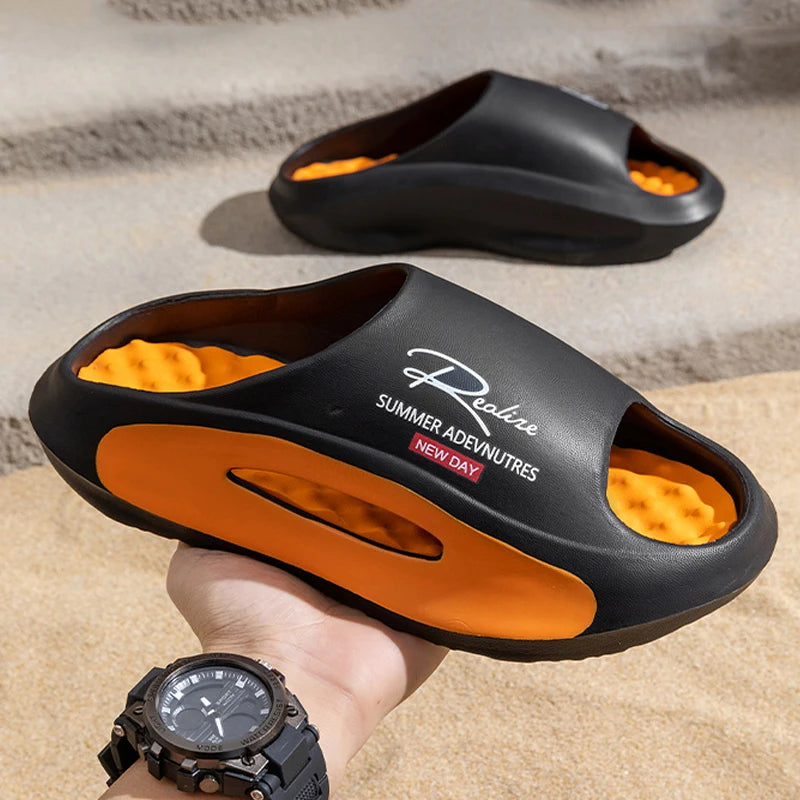 Summer Men's Massage Slippers Indoor Outdoor Sandals Beach M