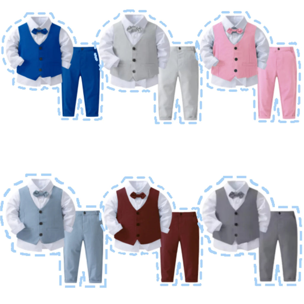 Boys Formal Vest Suit Set – 6 Colours