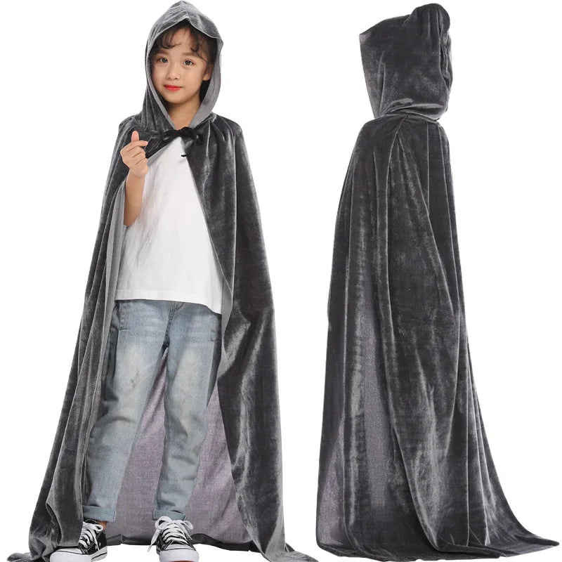 Kids' Hooded Witch Cape – 8 Colours
