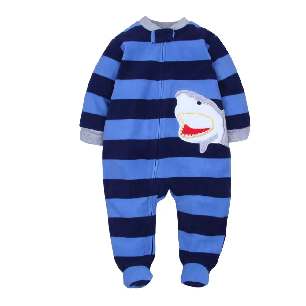 Cosy Animal Fleece Romper | Newborn–12 Months
