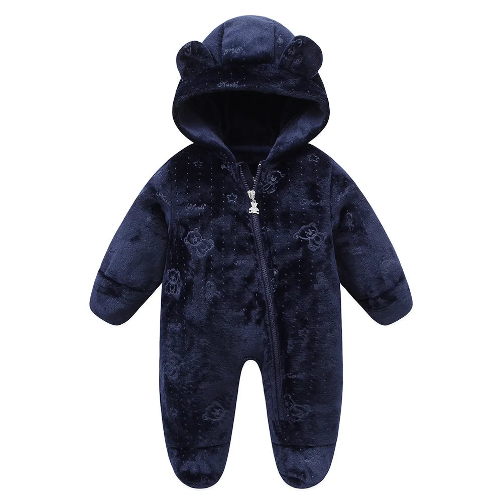 Cosy Flannel Baby Romper | Newborn–19M