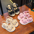 Summer Bow Pearl Ornament Flat Sandals For Girls Aged 1-7 Ch