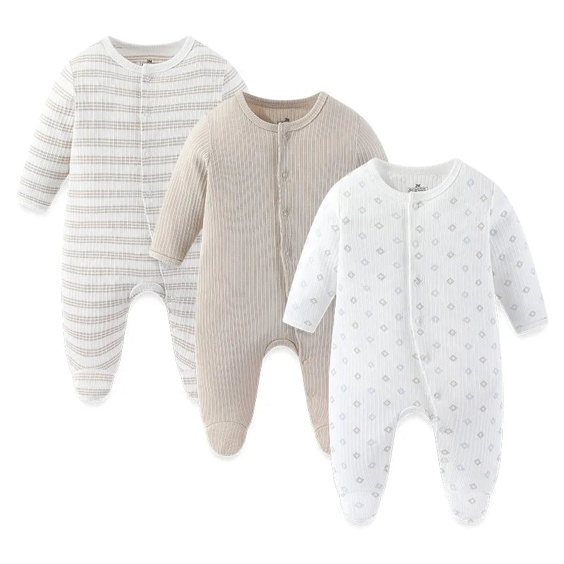 Kiddiezoom 3 Pcs/Lot Autumn Winter Unisex Cartoon Long Sleev