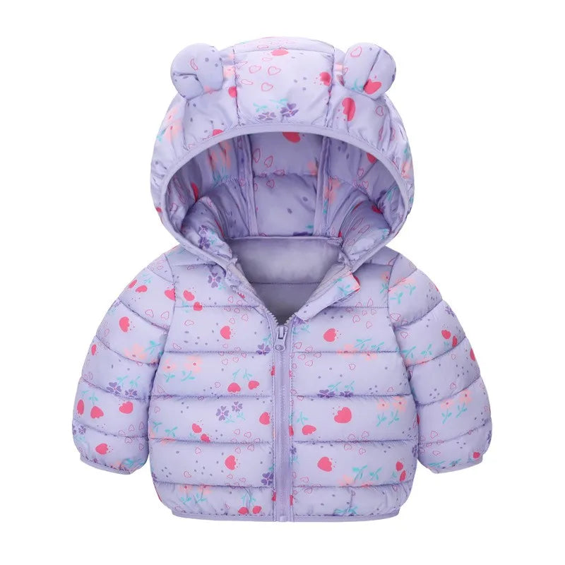Hooded Lightweight Jackets Children Boys Girls Baby Coats Wi