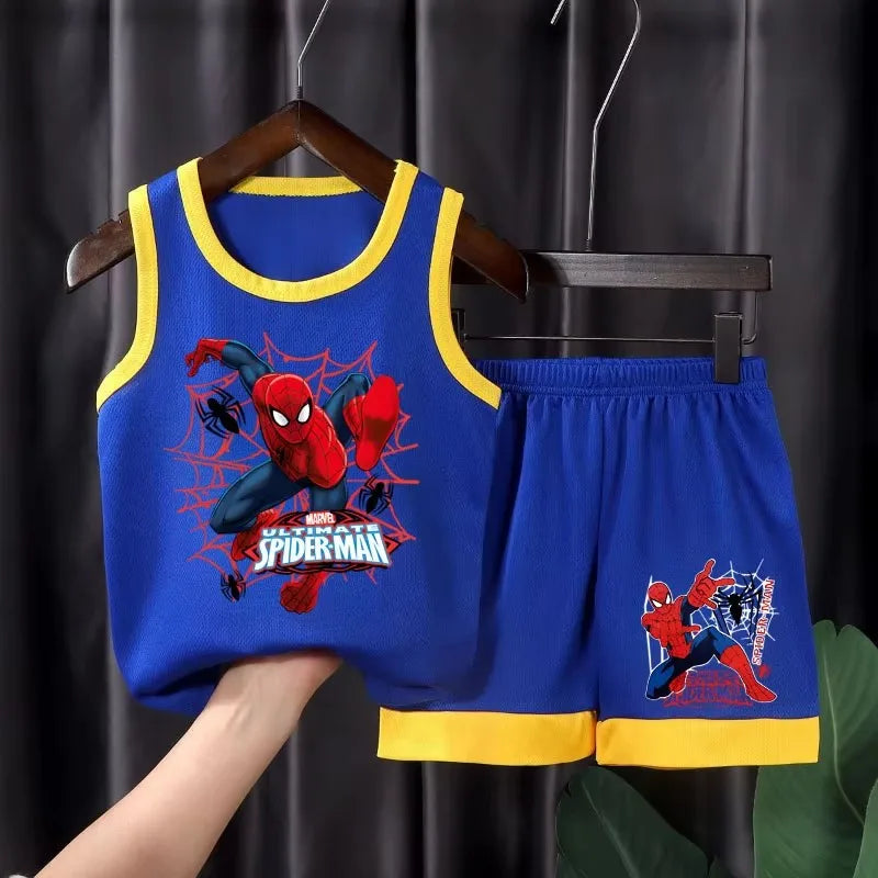 Boys Cartoon Vest & Shorts Set