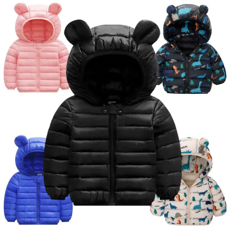 Hooded Lightweight Jackets Children Boys Girls Baby Coats Wi