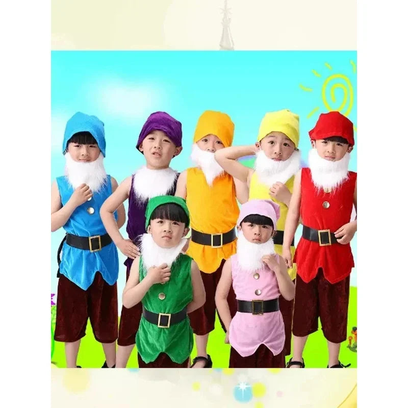 Children Snow White Seven Dwarfs Costume Children Christmas