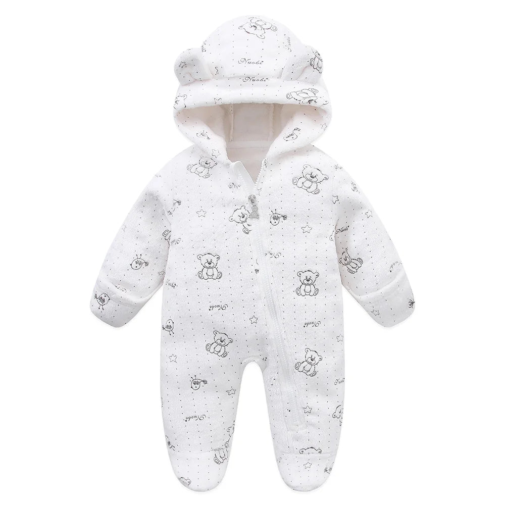 Cosy Flannel Baby Romper | Newborn–19M