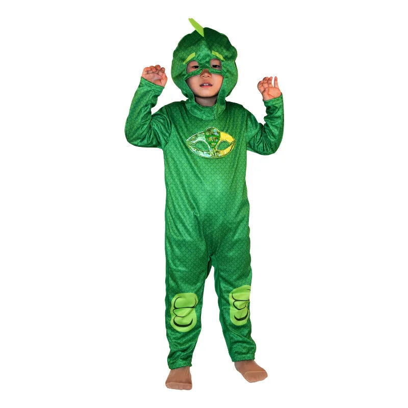 Blue Red Green Jumpsuits Cartoon Pj Cosplay Costume with Mas